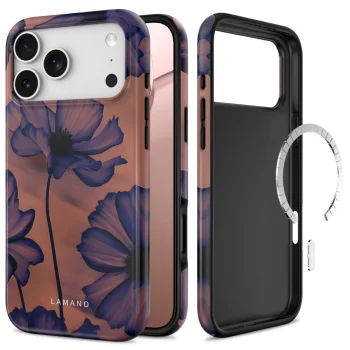 Tech-Protect Lamano MagSafe Case for iPhone 18 Pro Max / 17 Pro Max, Navy Blue/Brown