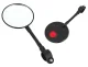 Universal Bicycle Mirror with Reflector, Black
