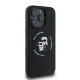 Karl Lagerfeld Silicone Karl&Choupette Heads Ring MagSafe Case for iPhone 16 Pro Max, Black