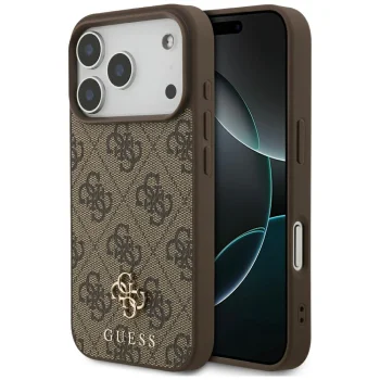 Guess 4G Small Classic Logo MagSafe Case for iPhone 17 Pro / 18 Pro - Brown