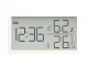 Digital Thermometer and Hygrometer with Clock LCD Display, White