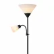 Modern Industrial Floor Lamp 170cm Tall 2-Light E27 for Living Room, black