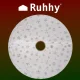 Ruhhy Christmas Tree Skirt Mat with Silver Stars, 90 cm, White/Silver