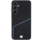 BMW Samsung Galaxy S24 Case Signature Leather Textured & Line MagSafe, Black