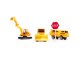 Kids Toy Transport Cargo Transporter Aircraft Airplane + 3 Construction Vehicles