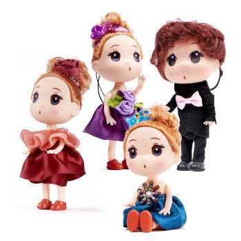 Детские Игрушки Куклы Набор Брелок 12 см 4 шт. | Kids Toy Dolls Set Trinket