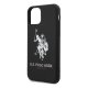 Apple iPhone 11 Pro Max 6.5\'\' US Polo Silicone Collection Case Cover (USHCN65SLHRBK), Black