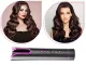 Cordless automatic hair curler with LCD display and ionization