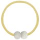 Magnetic Curtain Tieback with Pearl, Gold