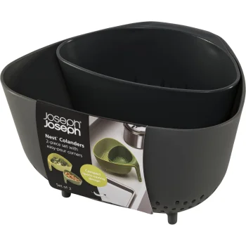 Joseph Joseph Nest Colanders 2-Piece Sieve Set, Grey