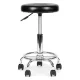 ModernHome Adjustable Swivel Salon Stool with Wheels, Black
