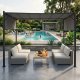 MultiGarden dārza pergola 3x4 m, tērauda konstrukcija, pelēka