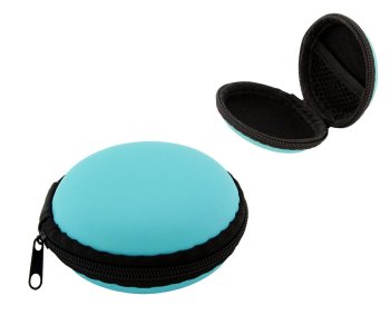 Hard Shell Travel Case for Headphones and Earphones, Blue