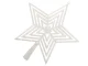 Shatterproof Christmas Tree Top Star, 23 cm, White