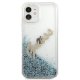 Guess iPhone 12 mini Case Glitter Vintage Script, Blue