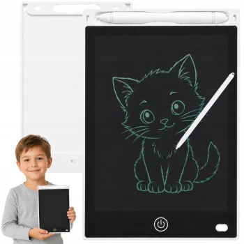 LCD Graphic Drawing and Writing Tablet, 12", White