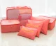 Travel Suitcase Organizer and Laundry Bag Set, 6 pcs, Salmon