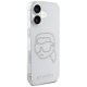 Karl Lagerfeld IML Rhinestones Karl Head Case for iPhone 16 Clear