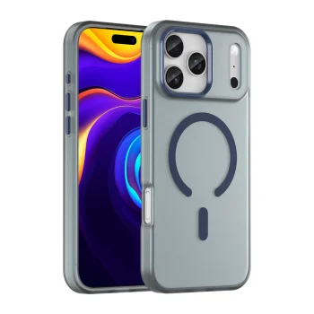 Magnetic Abrasive iPhone 17 Pro Case with MagSafe, Matte Blue