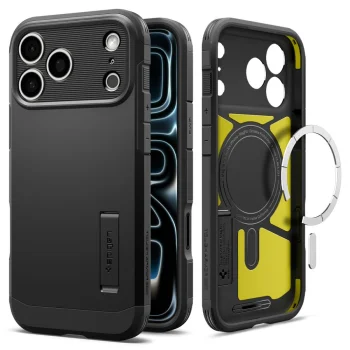 Spigen Tough Armor MagSafe Case for iPhone 18 Pro / 17 Pro, Black