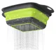 Foldable Plastic and Silicone Colander, Fruit and Vegetable Washing Basket, Set of 2