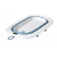 Foldable Baby Bathtub with Digital Thermometer and Support Cushion, White Pink
