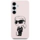 Karl Lagerfeld Silicone Graffiti Ikonik MagSafe vāciņš Samsung Galaxy S25, rozā