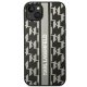 Karl Lagerfeld Monogram Stripe Case for iPhone 14 Plus - Gray