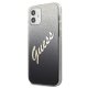 Чехол Guess для iPhone 12 mini Glitter Gradient Script, черный