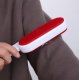 Double-sided clothes cleaning brush with long handle, grey-red
