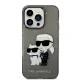 Karl Lagerfeld Glitter Karl&Choupette Case for iPhone 14 Pro - Black