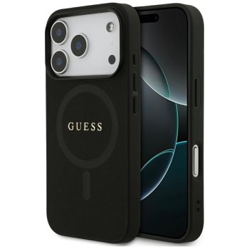 Guess Saffiano Classic Logo MagSafe Phone Case Cover iPhone 17 Pro - Black
