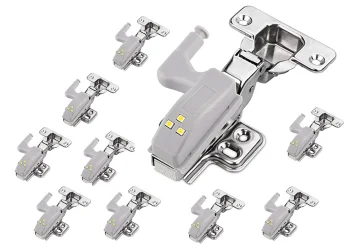 LED Cabinet Hinge Lights, 10 Pcs, Grey