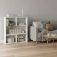 ModernHome 3-Tier Standing Shelf Unit, 80x24x87 cm, White