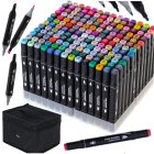 Double-Sided Alcohol Markers in Case 168 pcs + Stand