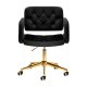 4Rico QS-OF213G Velvet Swivel Chair for Beauty Salons, black