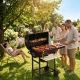 Charcoal Garden Grill with Lid and Thermometer MultiGarden