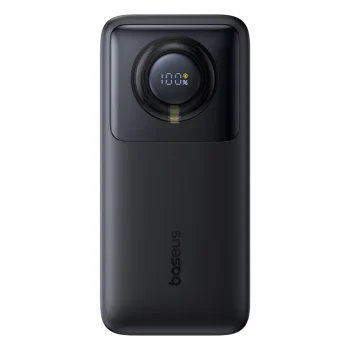 Baseus Free2Pull 20000mAh 65W Power Bank with Retractable USB-C Cable - Black