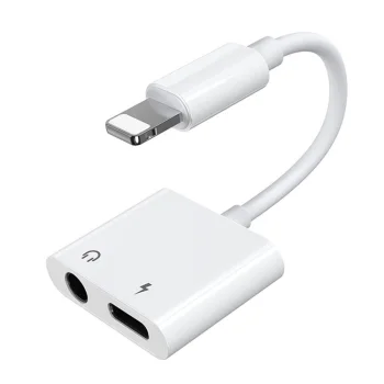 Joyroom S-Y104 Lightning to Lightning / 3.5mm Audio Adapter, White
