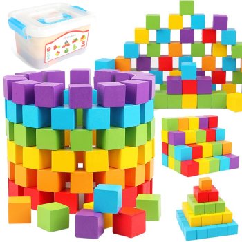 Wooden Blocks Logic Puzzle Game Cube 72 Pieces. In Box Jhtoy-942