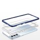 Hybrid Armor Clear 3in1 Case for Samsung Galaxy S23, Transparent with Blue Frame