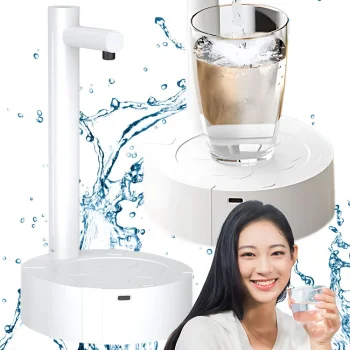 Automatic Water Bottle Pump, USB Rechargeable Electric Dispenser for 5 Gallon Jugs, White