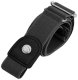 Elastic belt for trousers without buckle, black