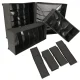 Drawer Organizer Set for Underwear and Socks, 4 Pcs, Grey