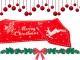 Christmas Table Runner with Reindeer, 205x35 cm, Red