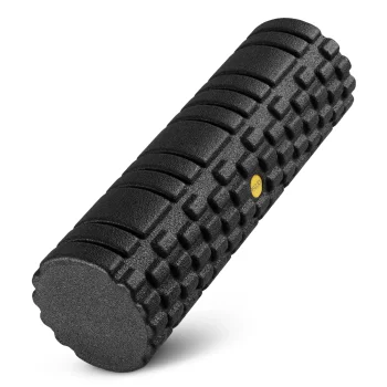 Masažinis volelis su dygliukais 4FIZJO 45 cm EPP, juodas