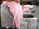 Foldable Fabric Wardrobe Organizer for Clothes & Bedding 100L, Black/White