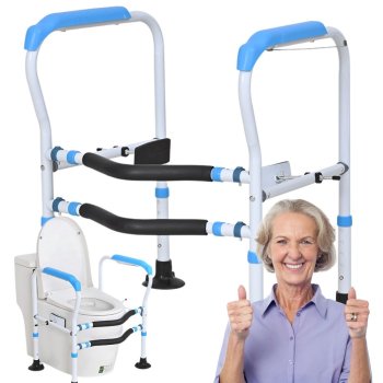 Регулируемая опора для туалета для пожилых с противоскользящими...