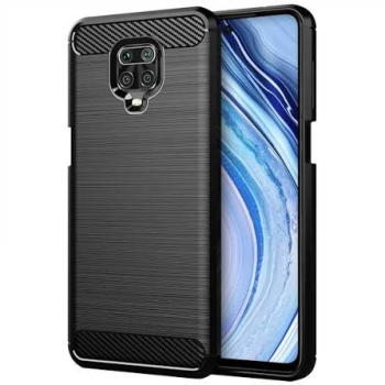 Xiaomi Redmi Note 9 Pro / 9s / Max Carbon Fiber TPU Protective Case Cover, Black