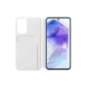 Samsung Galaxy A55 ( SM-A556B/DS ) Smart Clear View Cover with Display, White (EF-ZA556CWEGWW)